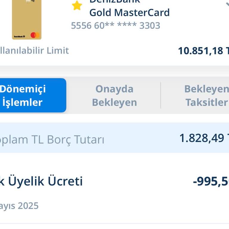 Yıllık Kart Aidatı İadesi Talebim Acilen Değerlendirilsin