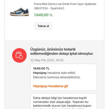 Ürün İptaliyle Hayal Kırıklığı Ve Güven Kaybı Yaşadım