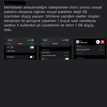Sınırsız Sosyal Pakette İnternetten Düşen GB Ve Çözümsüz Müşteri Hizmetleri