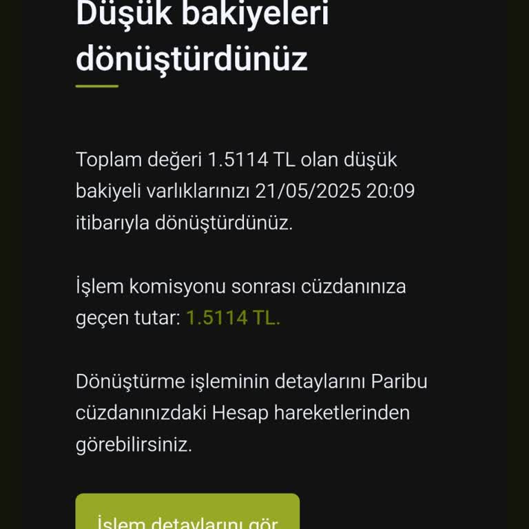 Paribu Dönüştürme Sonrası Para Hesabıma Geçmedi Destek Bekliyorum!