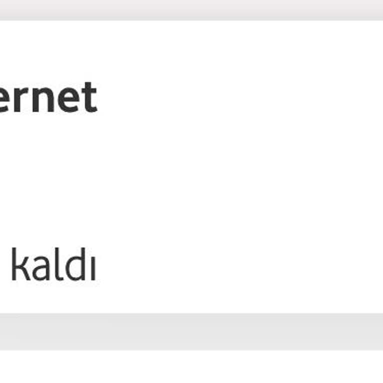 Yenilenen İnternet Paketim Dakikalar İçinde Tükendi, Kullanım Görünmüyor
