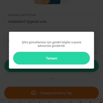Dolap Şifre Sıfırlama Kodları Mailime Ulaşmıyor