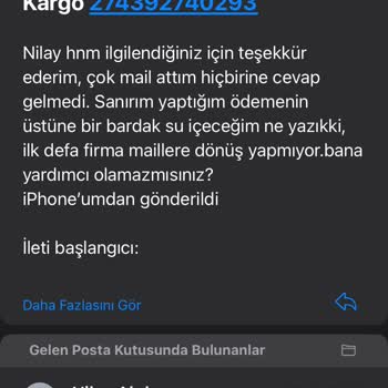 İade Edilmeyen Ücret Ve Cevapsız Kalan Mailler