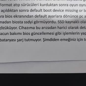 Monster Notebook Mavi Ekran Sorunum Çözülmedi