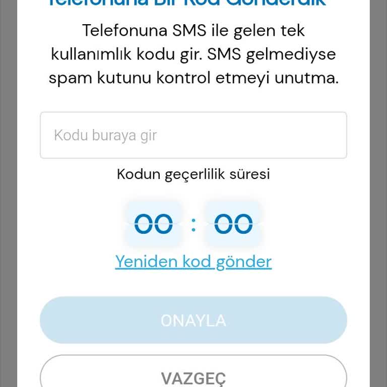 Onay Kodu Girilemiyor, Üyelik Tamamlanamıyor