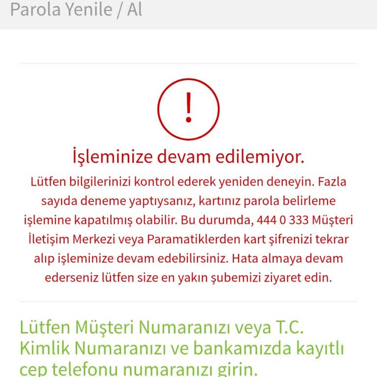 Garanti Mobil Hesabıma Giriş Yapamıyorum Çözüm Bulamıyorlar