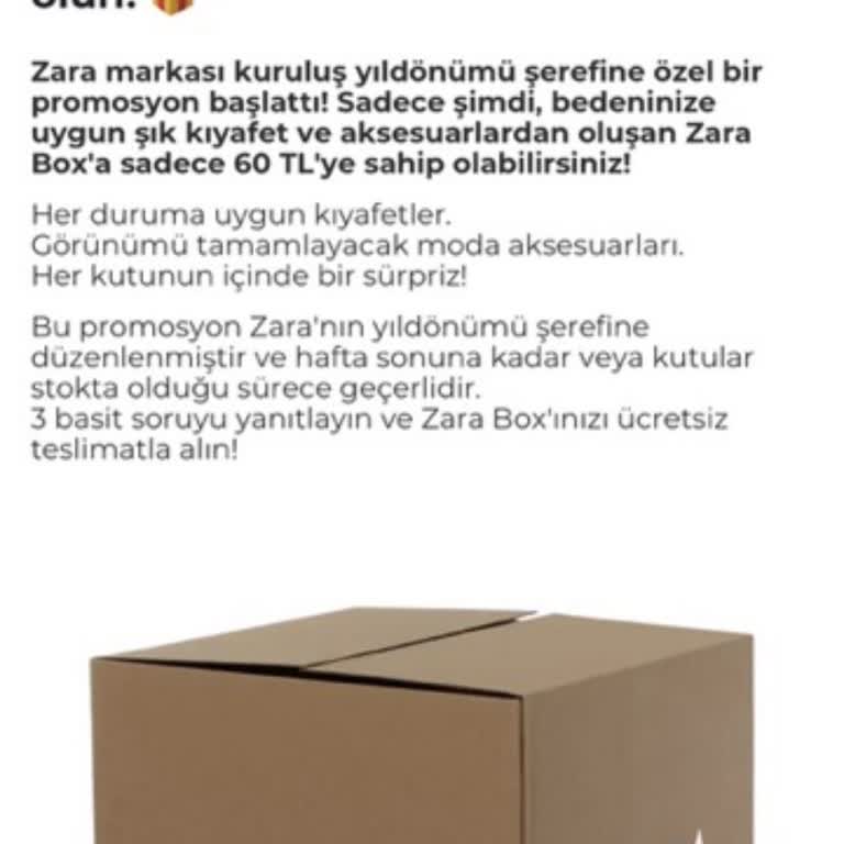 Zara Gizemli Kutu Çekilişi Sonrası Kartımdan Para Çekildi!