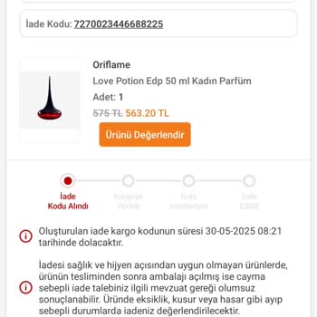 Ceptekozmetik Trendyol'dan Aldığım Parfüm Sahte Çıktı, İade Kabul Edilmedi