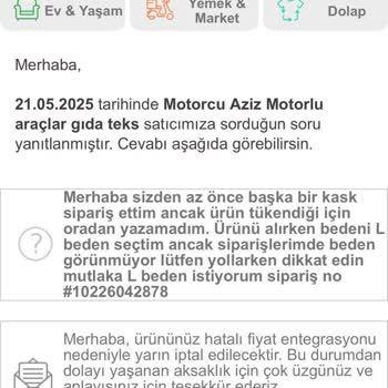 Siparişim Keyfi İptal Edildi, Mağduriyetim Görmezden Gelindi