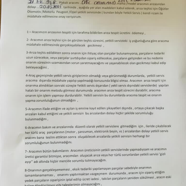 Sürekli Arızalanan Araç Ve İkame Araç Mağduriyeti: Opel'den Çözüm Bekliyorum