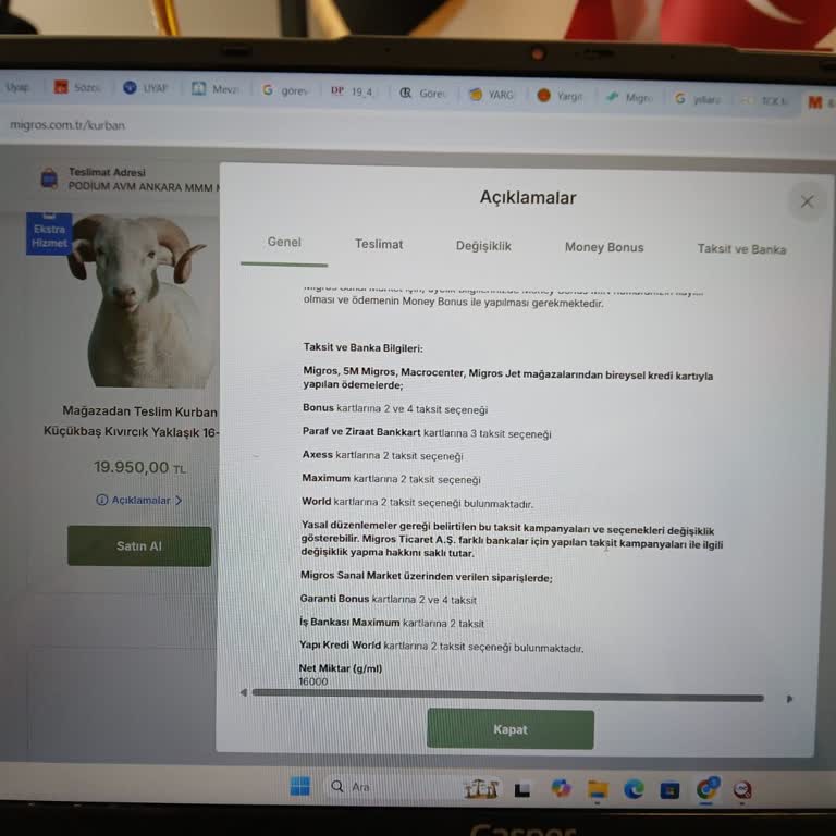 Migros'ta Paraf Kart İle Kurban Satışlarında Vaat Edilen Taksit Uygulanmadı