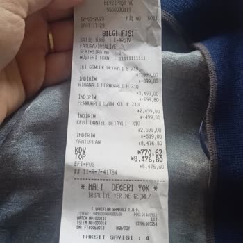 Aldığım Üründe Dikiş Problemi Ve Yetersiz Müşteri Hizmeti