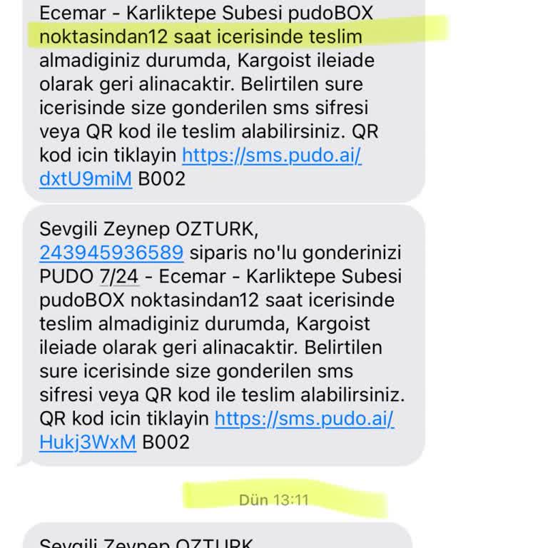 Kargom 12 Saat Dolmadan İade Edildi, Mağduriyetim Giderilmiyor