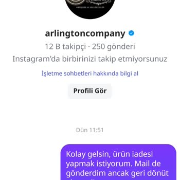 Siparişim Fotoğraftakinden Farklı Geldi İade Talebime Dönüş Yapılmıyor