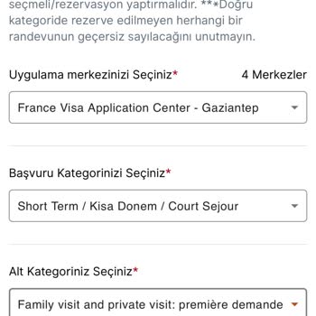 VFS Global Gaziantep’te Aile Ziyareti İlk Başvuruları İçin Randevu Sorunu