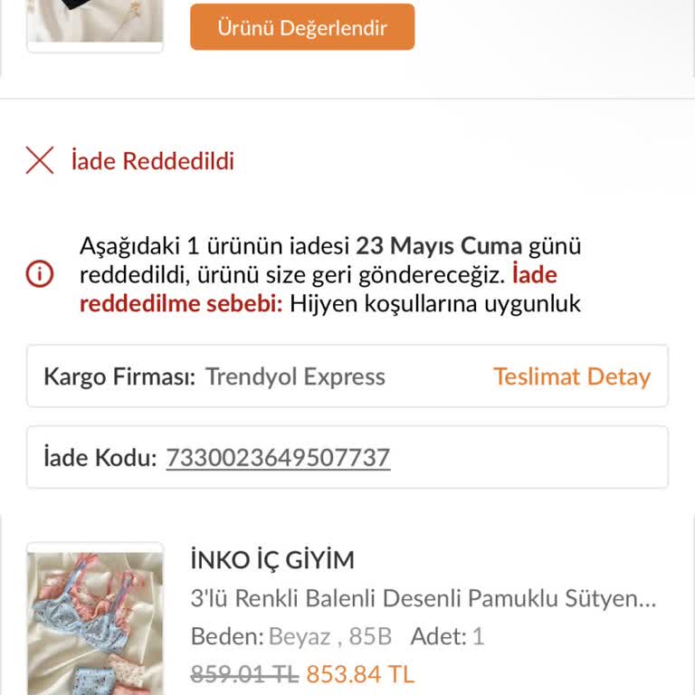 Hatalı Ve Yanlış Beden Ürün, İade Sorunu Ve Yetersiz Müşteri Hizmeti