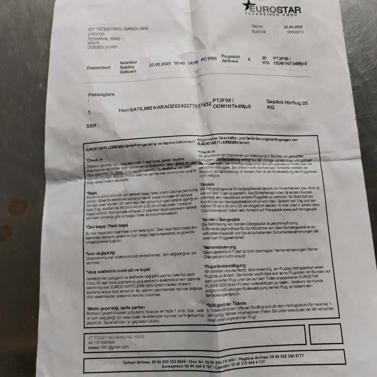 SunExpress Flug Gepäckabgabe Verzögerung & Boarding verweigert