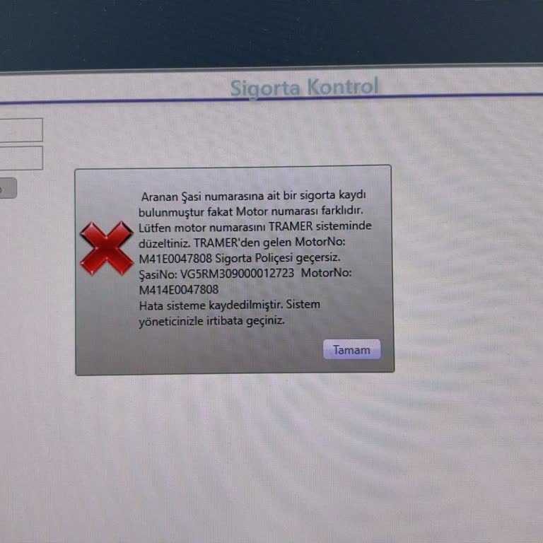 Sigorta Poliçesinde Motor Numarası Hatası Ve İlgisizlik Mağduriyeti