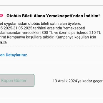 Kazanılan Yemek Sepeti Kuponu Görünmüyor Ve Kullanılamıyor