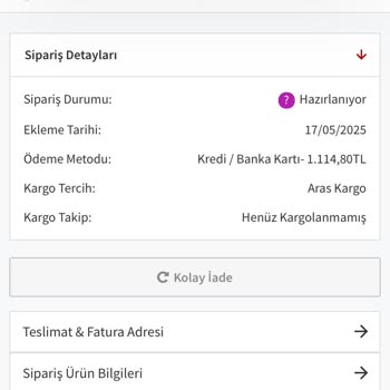 Siparişim 6 Gündür Kargolanmadı Ve Ürünlerin Görseldekiyle Aynı Olmasını İstiyorum