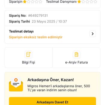 Eksik Ürün Teslimatı Ve Çözülmeyen İade Sorunu