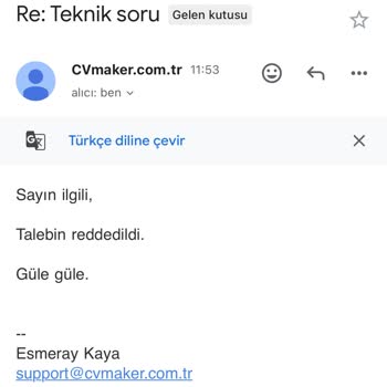 CV Maker Uygulamasında Bilgim Dışında Para Çekilmesi Ve Olumsuz Destek Deneyimi