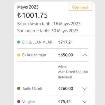 Vodafone Bilgilendirme Eksikliği ve Yetersiz Müşteri Hizmetleri Nedeniyle Fatura Şoku