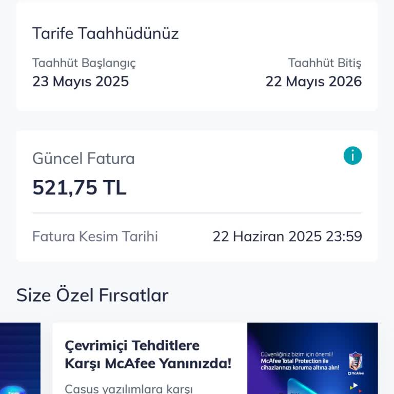 Taahhüt Yenileme Sonrası Faturam Yüksek Geldi