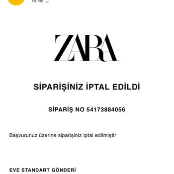 Zara Online Sipariş İptali Sonrası Geri Ödeme Yapılmadı