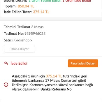 Kargo Kayboldu, İade Ve Satıcı İletişimi Sorunlu