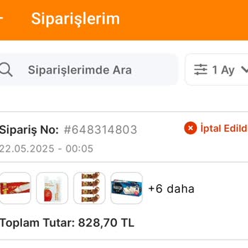 Migros Tıkla Gel Al Siparişim Stok Yetersizliği Nedeniyle İptal Edildi