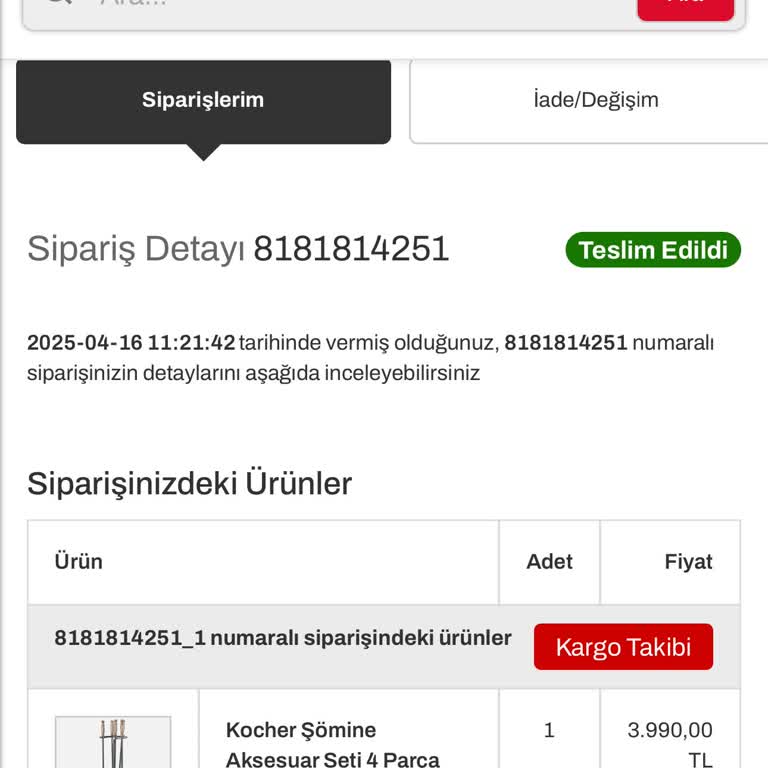 Bauhaus Yanlış Ürün Gönderdi Yorumumu Sansürledi Değişim Yapmadı