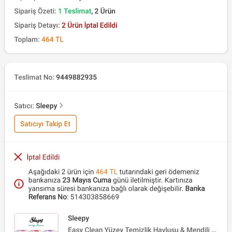 Siparişim Gerekçesiz İptal Edildi, Ürün Tedarik Sorunu Yaşadım