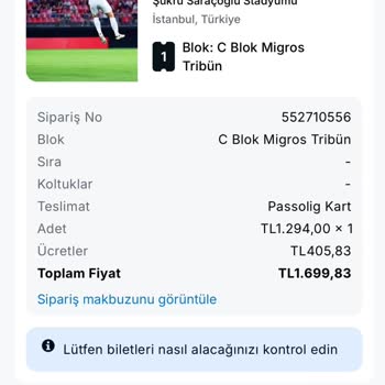 Ich habe Tickets für Fenerbahçe-Göztepe gekauft, aber sie sind nicht auf Passolig sichtbar