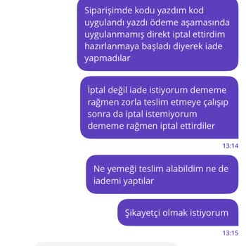 Getir'de Kullanılan İndirim Kodu Uygulanmadı, Sipariş İptali Ve İade Sorunu Yaşadım
