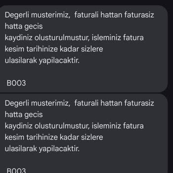 Faturasız Hatta Geçiş Talebim Yanlışlıkla Faturalı Hatta Dönüştürüldü, Sorunum Çözülmüyor