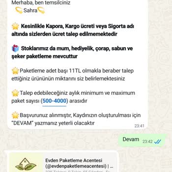 Evde Paketleme İşi Kişisel Bilgilerimin İzinsiz Kullanımına Karşı Endişem Var