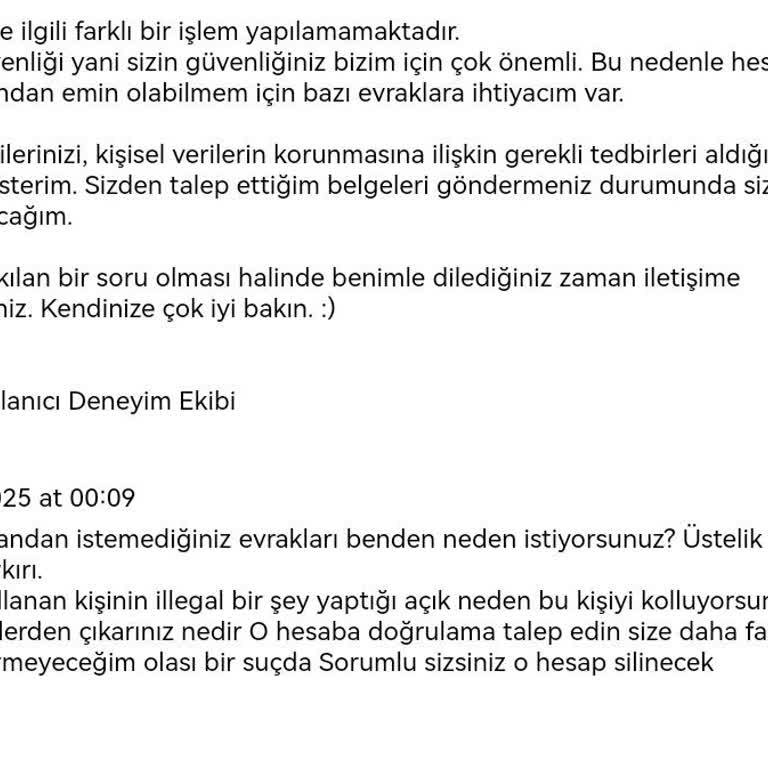 Papara Kimliğimle Açılan Hesabın Kapatılmaması Ve Yetersiz Müşteri Hizmeti