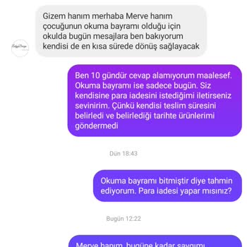 Siparişimin Teslimatı Sürekli Oyalandı Ve Cevap Alamadım