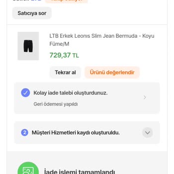 İade Tutarının Eksik Yatırılması Ve Müşteri Hizmetlerinden Yetersiz Destek