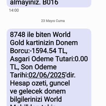 Kullanılmayan Kredi Kartı İçin Borç Çıkması