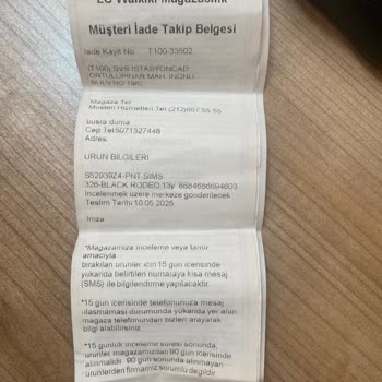 LCW'den Aldığım Pantolonun Boyası Koltuğa Çıktı, Mağdur Edildim