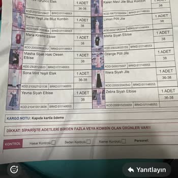 Yanlış Ürün Gönderimi Ve Eksik Teslimat