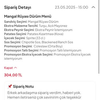 Eksik Gelen Sipariş Ve İade Talebi