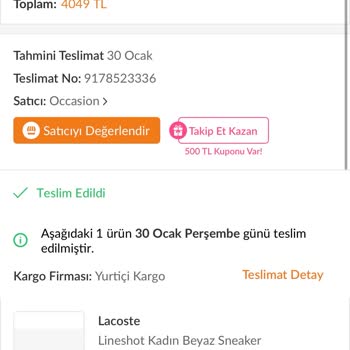 Lacoste Ayakkabıdaki Hata Nedeniyle İade Sorunu Ve Mağduriyet