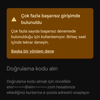 İki Faktörlü Doğrulama Ve Şifre Sorunu Nedeniyle Hesabıma Erişemiyorum