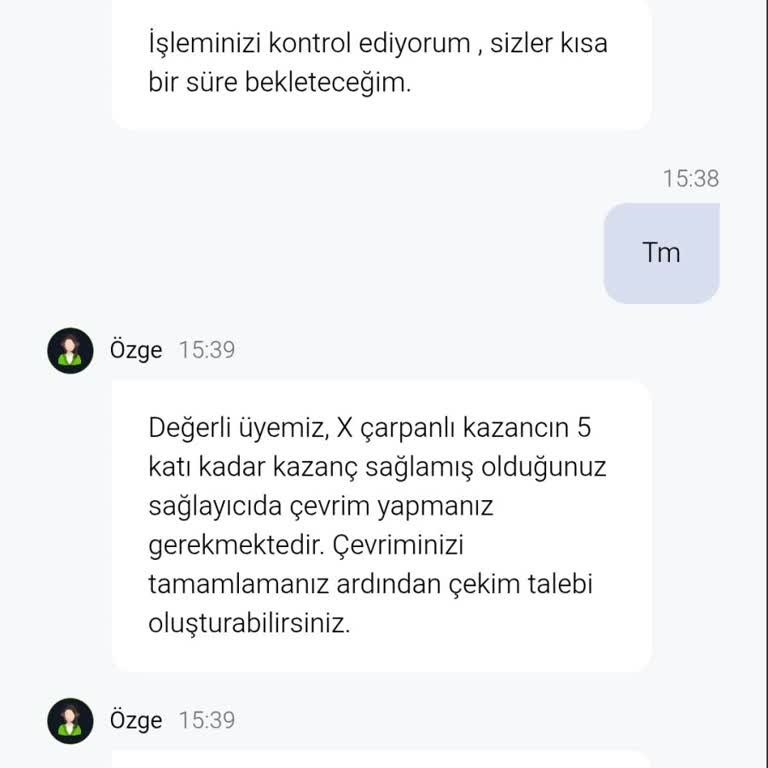 Kazancımı Vermek İçin Haksız Çevrim Şartı Koydular