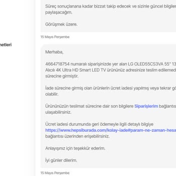 Hepsiburada Ve Hepsijet Tarafından İki Kez Teslim Edilemeyen TV Siparişi