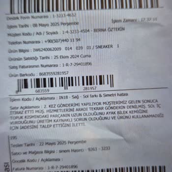 İpekyol Ayakkabıda Üretim Hatası Ve Yetersiz Müşteri Hizmeti