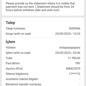 Ödeme Sorunu Ve Yetersiz Canlı Destek Hizmeti